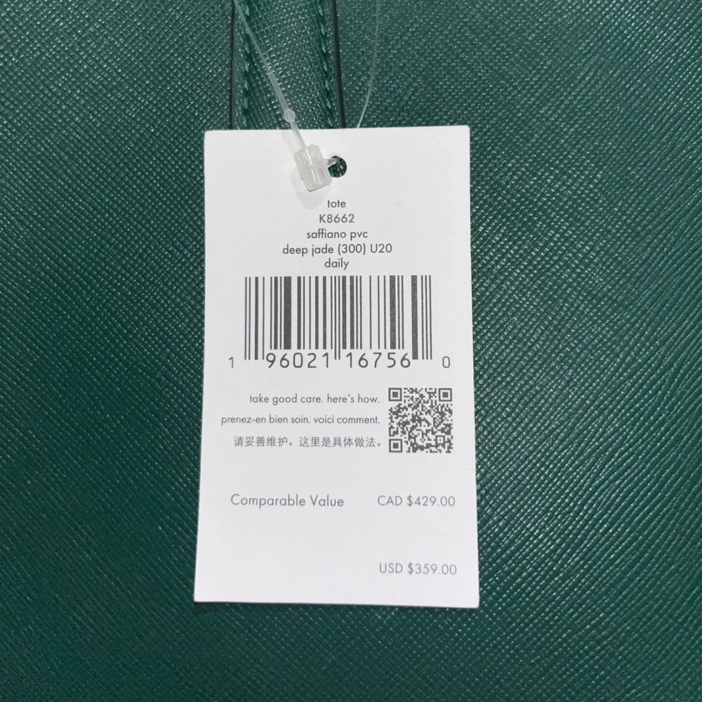 Kate Spade Deep Jade Saffiano Tote - Picture 5 of 5